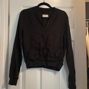 Aritzia TNA Black Bomber Jacket